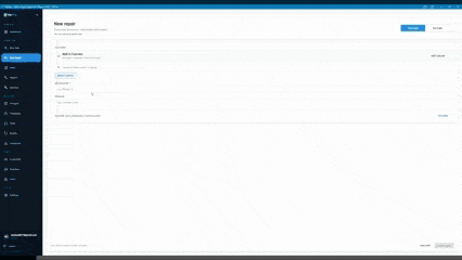 FixFlowSoftware quick intake workflow for opening a repair ticket.